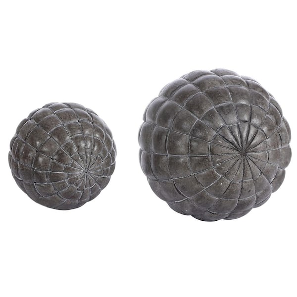 SAFAVIEH Henla 4 in. Black Decorative Ball Table Sculpture (Set of 2)