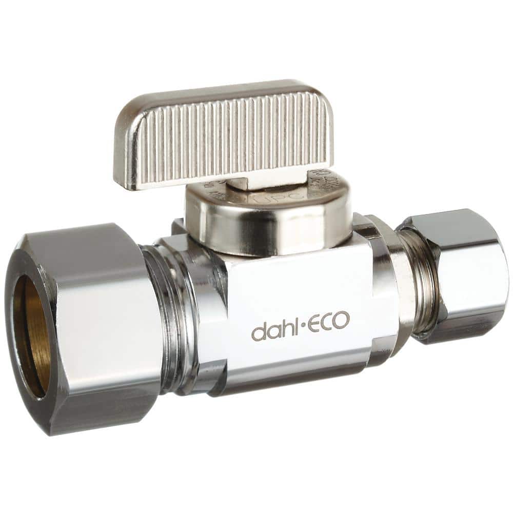 1/2 in. Compression Inlet x 3/8 in. Compression Outlet 1/4-Turn Straight Stop price history on PriceWatchPro