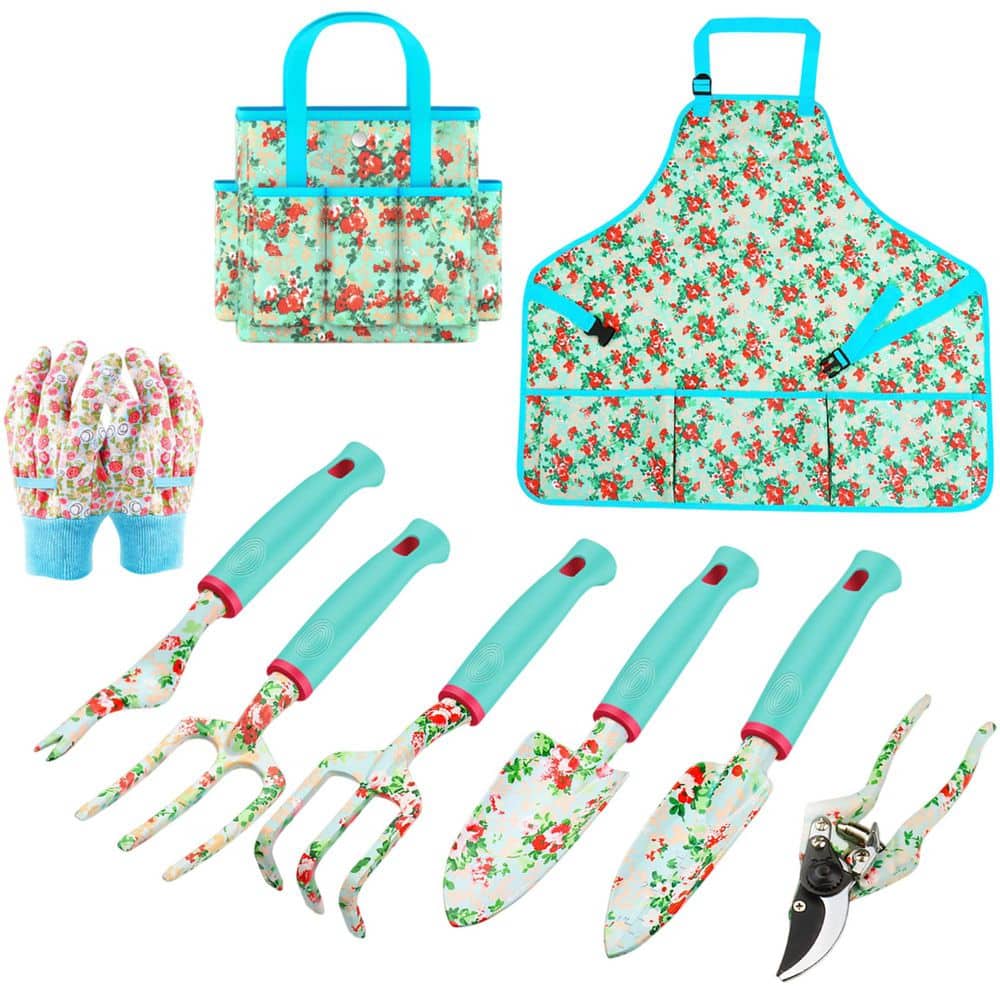 10 Piece Garden Tool Set Heavy Duty Rust-Proof Aluminum Hand Tools with Tote Bag Apron Glove for Planting price history on PriceWatchPro