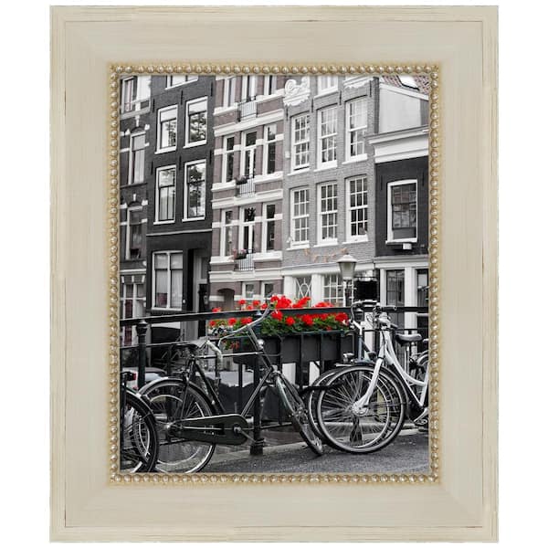 Amanti Art Hardwood Whitewash Wood Picture Frame Opening Size 11x14 (Matted  To 8x10 in.) Picture Frame