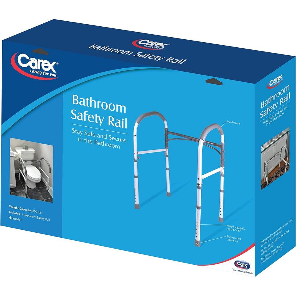Adjustable Height Metal Toilet Safety Frame with Non-Slip Pads