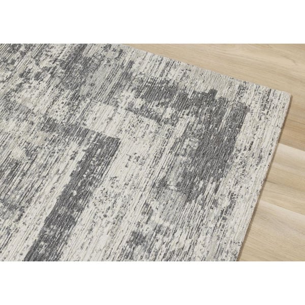 Lirien Collections 8 ft. x 11 ft. Grey Border Indoor Area Rug