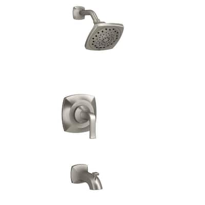 Rubicon Single-Handle 3-Spray Wall-Mount Tub and Shower Faucet in Brushed Nickel (Valve Included)