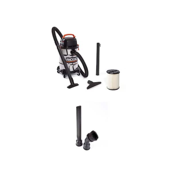 6 Gal. 4.25 Peak HP Stainless Steel Shop Vacuum WD6425 Wet Dry Vac with General Debris Filter, Hose and 6 Accessories