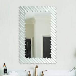 26.8 in. W x 39.3 in. H Rectangle Framed Silver Mirror