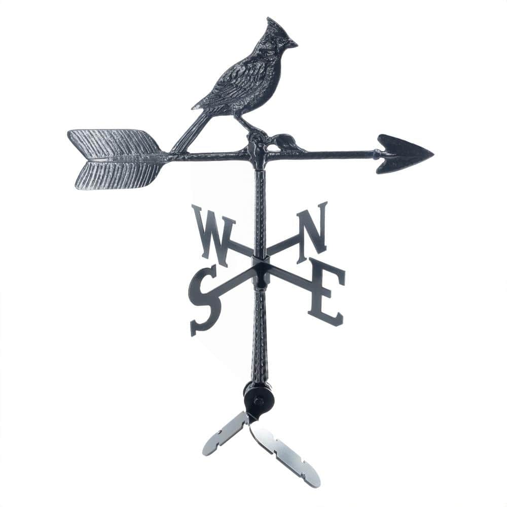 24 in. Aluminum Cardinal Weathervane - Black product image for price tracking