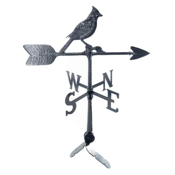 Montague Metal Products 24 in. Aluminum Cardinal Weathervane - Black