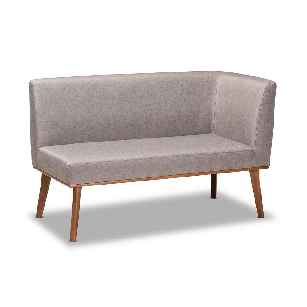 Odessa Mid-Century Modern Walnut Brown 5-Piece Dining Nook Set