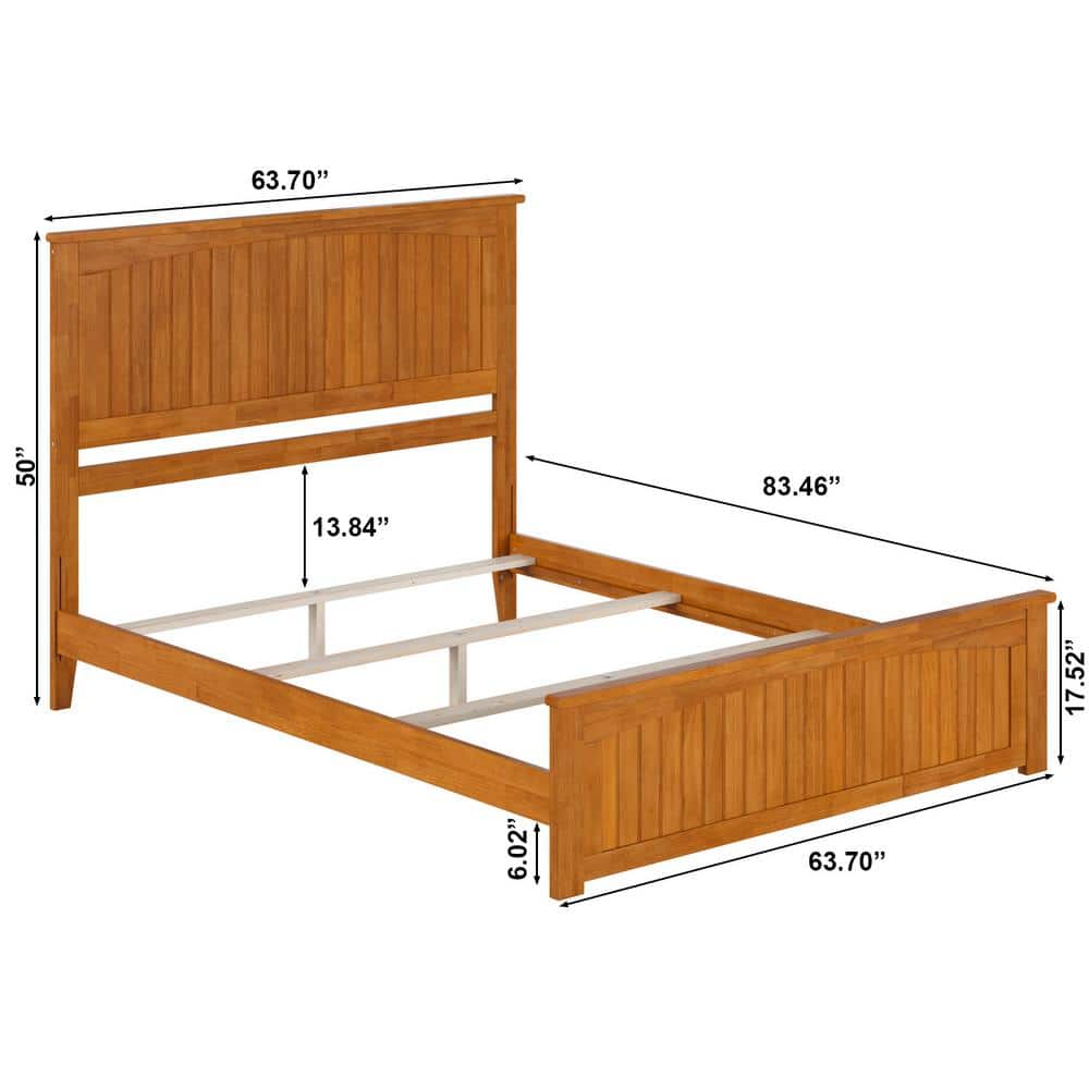 Nantucket Light Toffee Queen Wood Upholstered Bed with Headboard