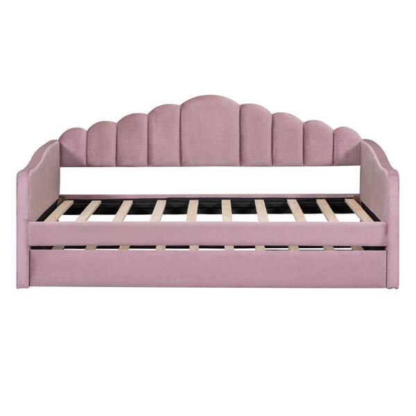 Harper & Bright Designs Pink Twin Size Upholstered Daybed with