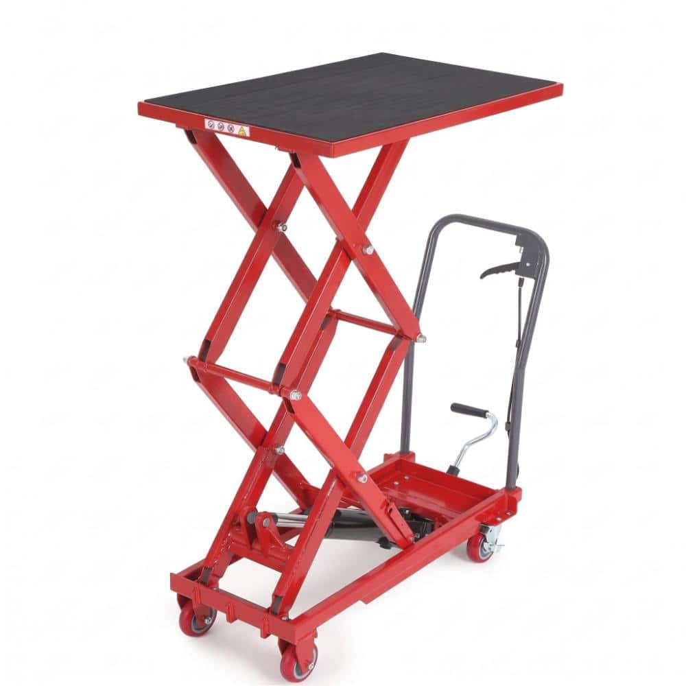 330 lbs. Double Scissor Hydraulic Lift Table Cart with 50 in. Lift Height and Swivel Wheels price history on PriceWatchPro