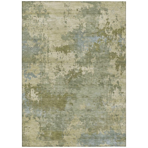 Chantille Machine Washable Indoor/Outdoor Abstract ACN2143 Green 2 ft. 6 in. x 3 ft. 10 in. Area Rug