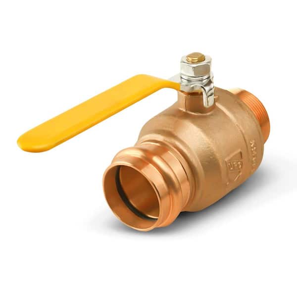1 in. Press x MIP Brass Adapter Ball Valve
