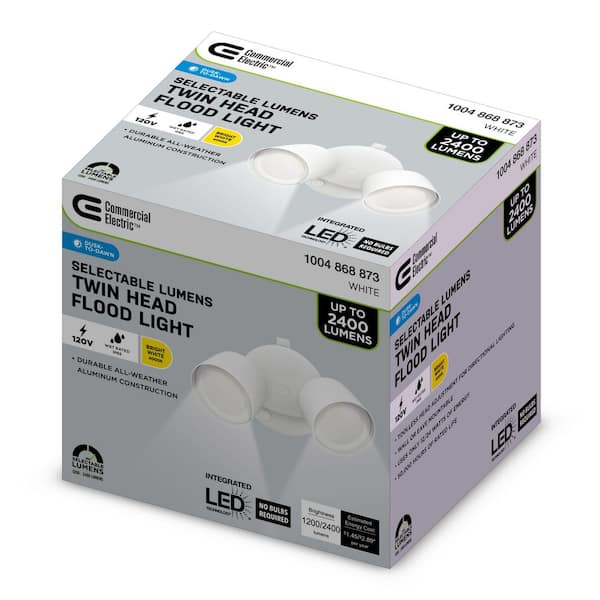88/90products　照明ライト Commercial Electric Dusk to Dawn Sensor White Exterior Outdoor