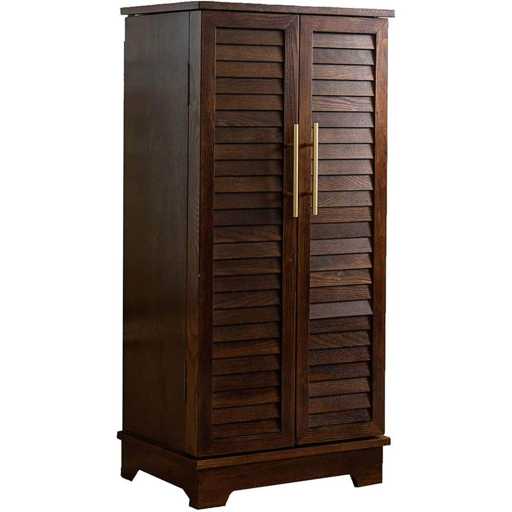 HIVES HONEY Port Chocolate Jewelry Armoire 38 in. H x 18 in. W x 13.3 in. D with 7 Drawers