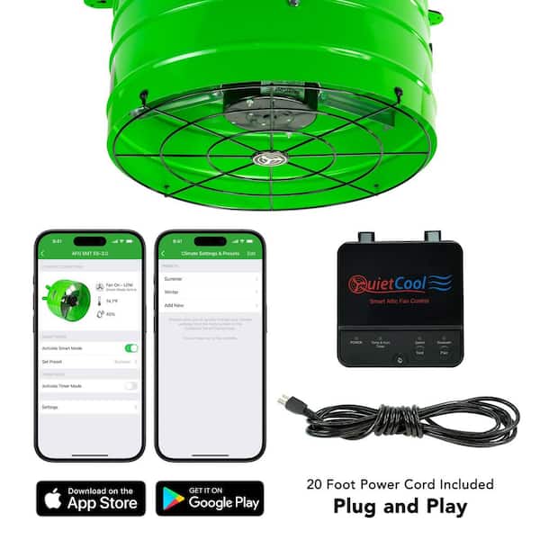 QuietCool 2830 CFM Smart App Controlled 3-Speed Gable Mount Attic Fan QuietCool 2830 CFM Smart App Controlled 3-Speed Gable Mount Attic Fan