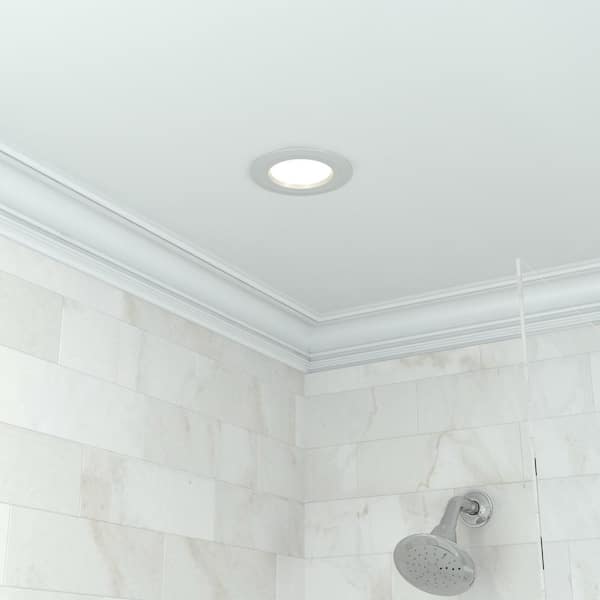Commercial Electric 6 In White Integrated Led Recessed Can Light Trim Ring Cer6730dwh40 The Home Depot