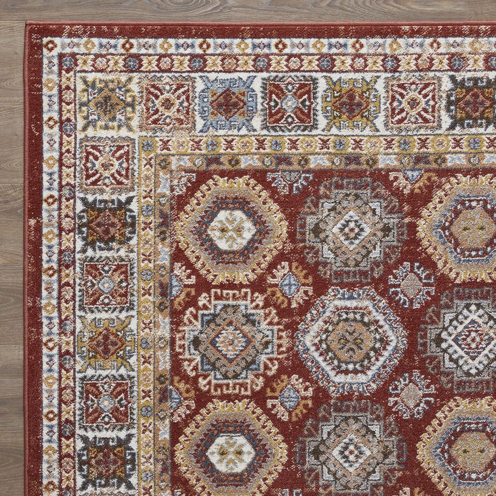 Alsbrooke Delary 4' x 6' Orange Patchwork Area Rug