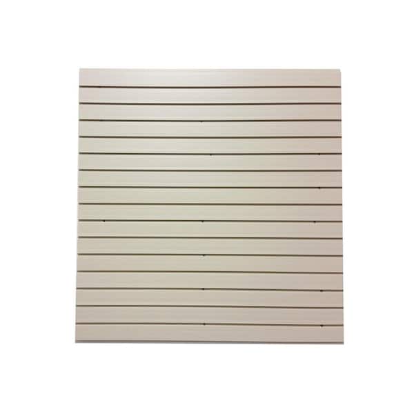 GarageEscape 12 in. H x 48 in. L PVC Slat Wall Easy Panels in White (4-Piece/Carton)