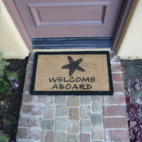 Rubber-Cal Chillin by The Shore 18 in. x 30 in. Beach Welcome Mat