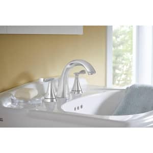 Chatfield 8 in. Widespread 2-Handle Bathroom Faucet in Polished Chrome (Set of 2)