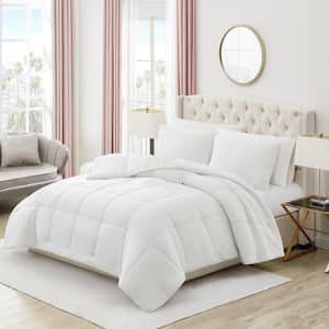 Juicy Plush 3-Piece White Queen Microfiber Comforter Set
