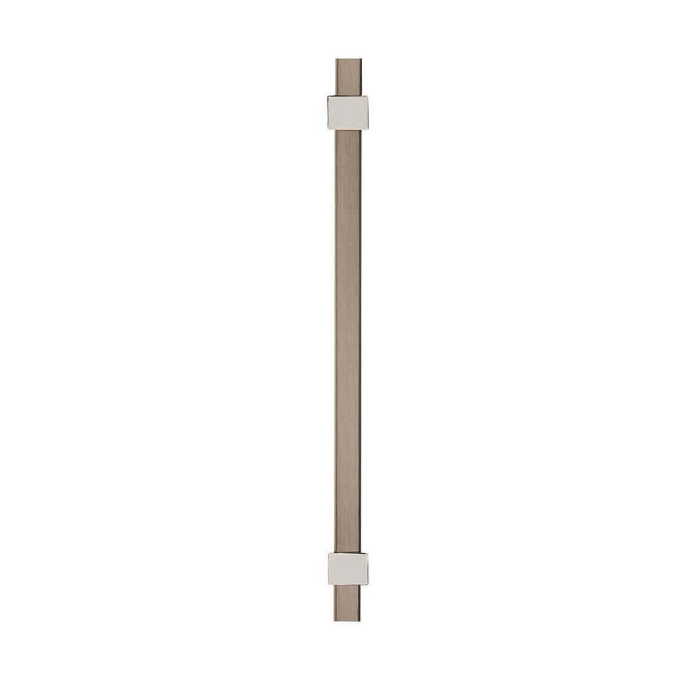 6.25" Brushed Nickel and Chrome Modern Cabinet Bar Pull
