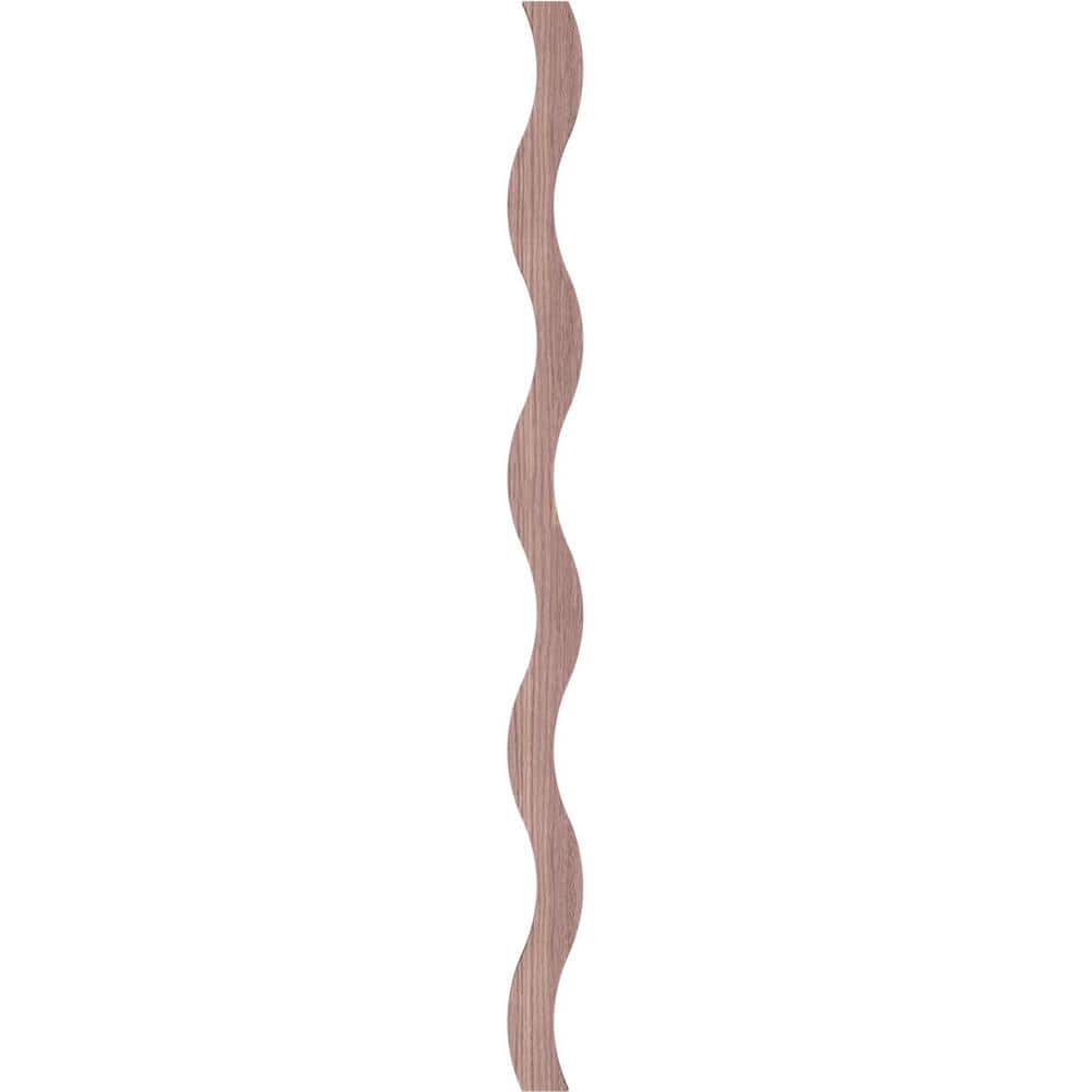 Walnut Adjustable Decorative Wood Slat Wall Panel Kit, 47" Height