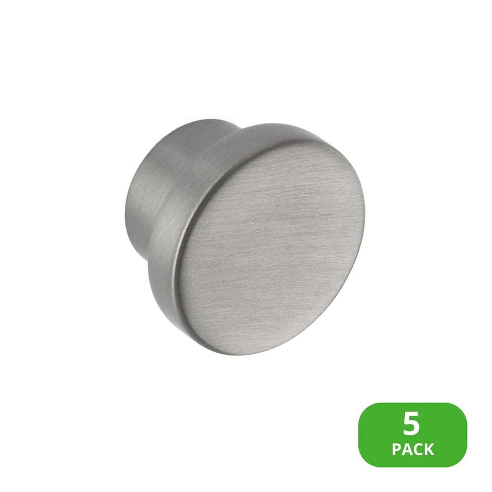 5-Pack Ethan 1-1/4 in. (32 mm) Modern Satin Nickel Round Cabinet Knob price history on PriceWatchPro