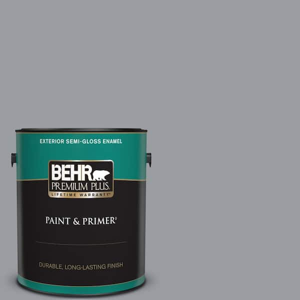 BEHR PREMIUM PLUS 1 gal. #PPU26-20 Smokey Lilac Semi-Gloss Enamel Exterior Paint & Primer