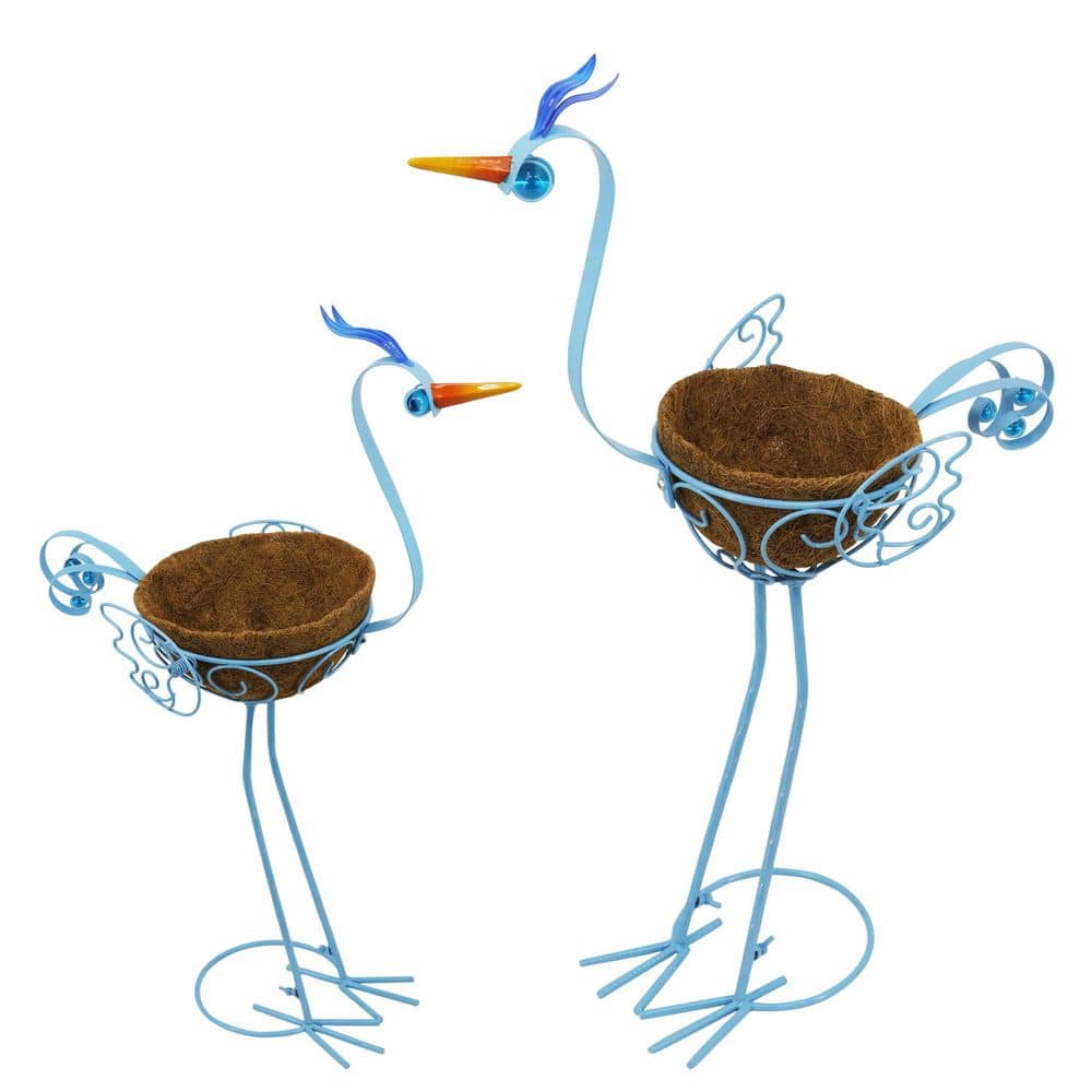 2-Piece Pelican Metal Plant Stand with Coconut Pots for Front Porch Garden Balcony Patio Decor (19 in. W x 29 in. H) price history on PriceWatchPro