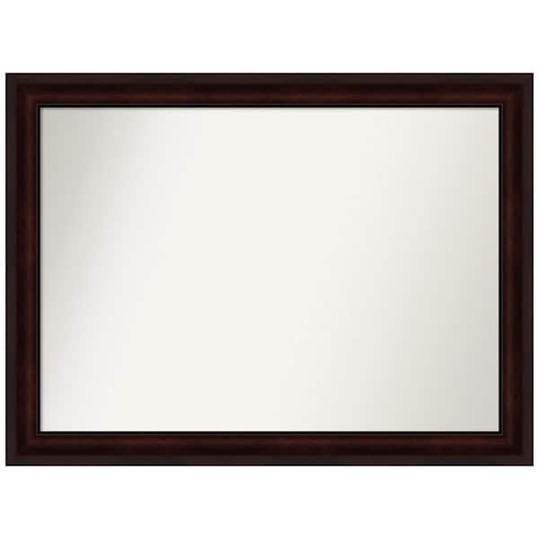 Amanti Art Coffee Bean Brown 43 in. W x 32 in. H Rectangle Non-Beveled Framed Wall Mirror in Brown