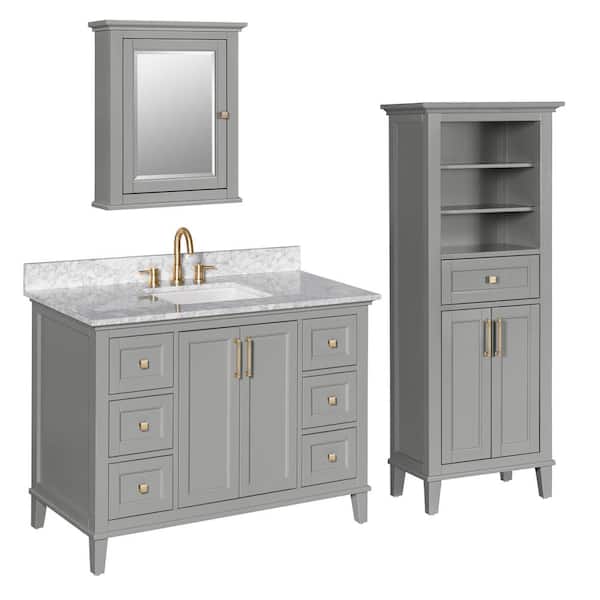 Grayson 24 in. W x 28 in. H Rectangular Medicine Cabinet with Mirror