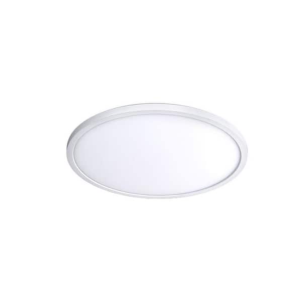 WAC LIMITED Round 11 in. 1-Light White LED Flush Mount 3500K