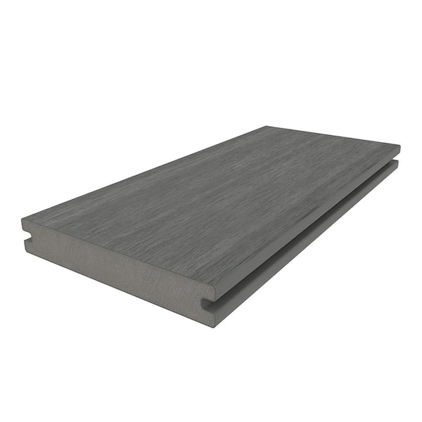 NewTechWood UltraShield Naturale Cortes 1 in. x 6 in. x 8 ft. Westminster Gray Solid Composite Decking Board
