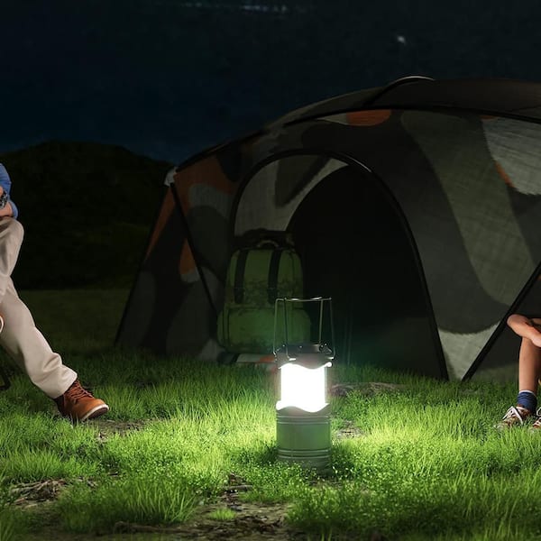 Unbranded Gray Battery Powered Portable Collapsible Hanging Night Light  Bulb LED Camping Lantern 4-Pack 22Lamps-190