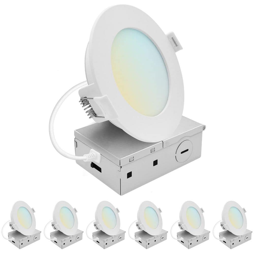 4 In. Integrated LED Recessed Light, Mini Panel Light, 5CCT, 1000LM, 11W, 100° Beam, Dimmable, ETL Listed 6 Pack price history on PriceWatchPro