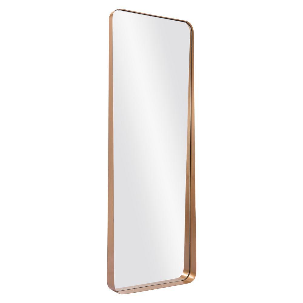 ZUO Riga 24.0 in. W x 66.1 in. H Gold Floor Mirror A12288 The Home Depot