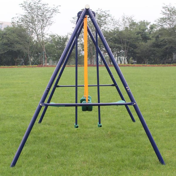 GOGEXX 3-in-1 Heavy-Duty Metal Outdoor Playground Equipment