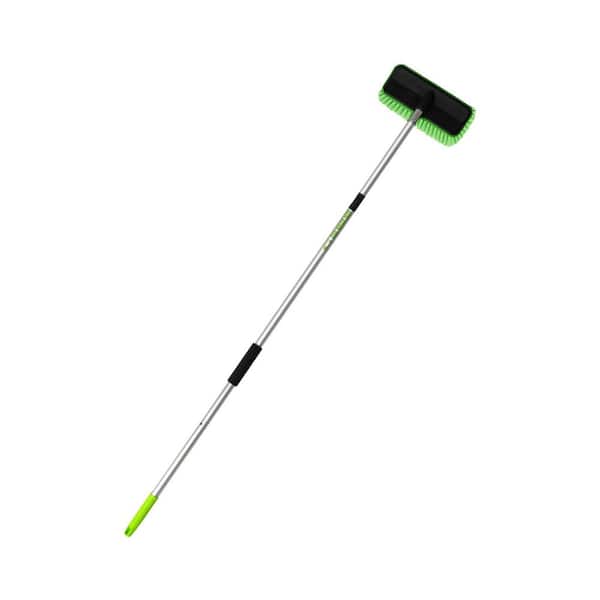 SUV RV Truck Versatile Cleaning Brush Soft Bristle V-Shaped Long Handle 59 in. for Roof Tire Window Snow