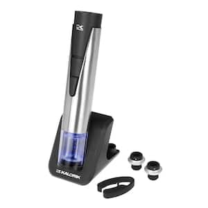 Costway 6-in-1 Black Electric Wine Bottle Opener Set Rechargeable Cordless  Corkscrew Opener Set EQ10004 - The Home Depot