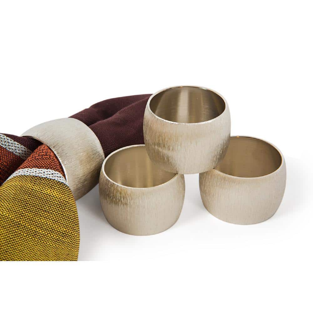 Manor Luxe Silver Metal Metallics Napkin Rings (Set of 4) ML15832NR ...