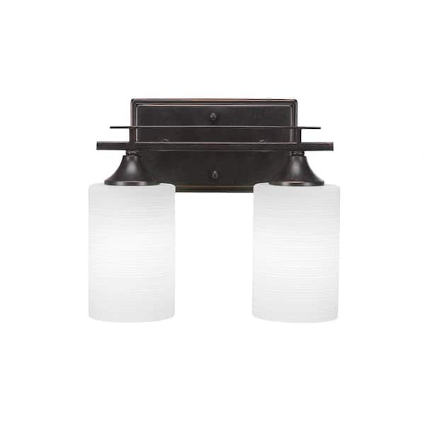 Unbranded Ontario 11.25 in. 2-Light Dark Granite Vanity Light