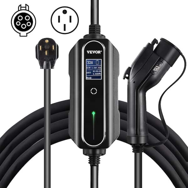 EV Charger Level 2 32 Amp Portable Charging Station with 25 ft. J1772 Cable  NEMA 14-50 Plug for Electric Cars