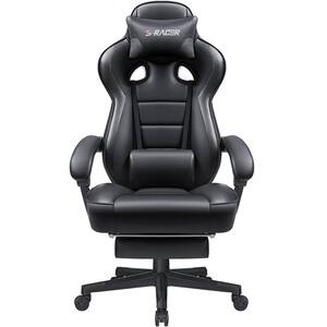 Black on Black Haute22® Speedy Ergonomic Gaming Chair for PC Video Game Computer Chair Racing Chairs with Footrest