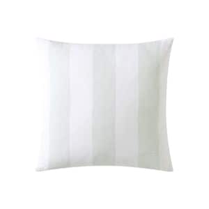 Awning Stripe 1-Piece Green 100% Cotton Square 20x20 Throw Pillow