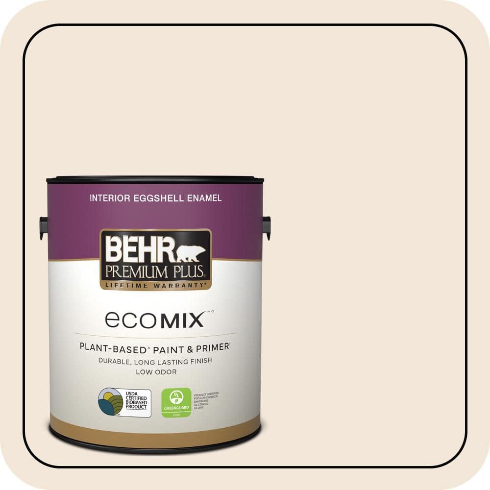 1 gal. #PPU3-04 Ballet White Eggshell Enamel EcoMix Plant-Based Interior Paint & Primer price history on PriceWatchPro