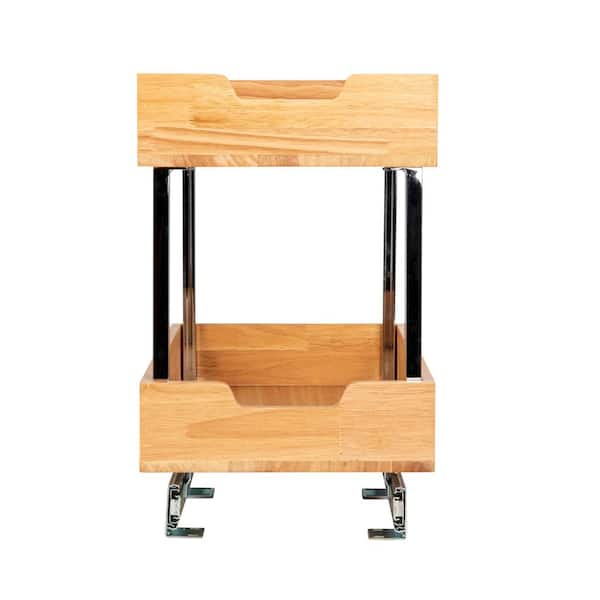 14.5 in. 2-Tier Pull-Out Wood Cabinet Organizer 24521-1 - The Home