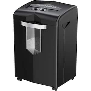 20-Sheet Crosscut Paper/Credit Card Shredder in Black, Heavy Duty Anti-Jam System P-4 Security with 7 Gal Pullout Bin