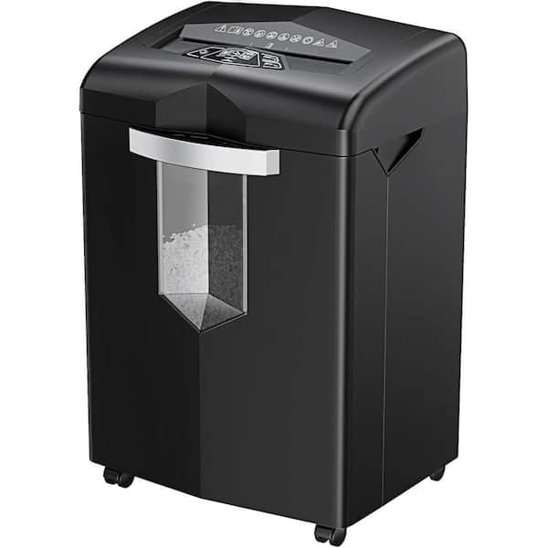 20-Sheet Crosscut Paper/Credit Card Shredder in Black, Heavy Duty Anti-Jam System P-4 Security with 7 Gal Pullout Bin